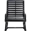 Safavieh PAT7016A Outdoor Collection Sonora Ash Grey Rocking Chair(Black)