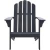 Safavieh PAT7027A Outdoor Collection Topher Teak Adirondack Chair(Black)