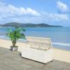 Safavieh PAT7038A Outdoor Collection Elina Teak 47.2″ Cushion Deck Box(White)