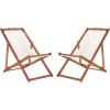 Safavieh PAT7040A SET2 Outdoor Collection Loren Teak(Natural / Beige)