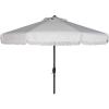 Safavieh PAT8008A Collection Milan Fringe Navy and White 9Ft Crank Outdoor Push Button Tilt Umbrella(White/White)