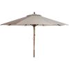 Safavieh PAT8009A Collection Cannes Beige 9Ft Wooden Outdoor Umbrella, 9-Foot(Beige)