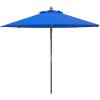 Safavieh PAT8009A Collection Cannes Beige 9Ft Wooden Outdoor Umbrella, 9-Foot(Pacific)