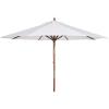 Safavieh PAT8009A Collection Cannes Beige 9Ft Wooden Outdoor Umbrella, 9-Foot(White)