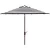 Safavieh PAT8104A Outdoor Iris Fashion Line 11-Foot Round UV Protected Umbrella(Black/White)