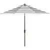 Safavieh PAT8104A Outdoor Iris Fashion Line 11-Foot Round UV Protected Umbrella(Grey/White)