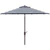 Safavieh PAT8104A Outdoor Iris Fashion Line 11-Foot Round UV Protected Umbrella(Navy/White)