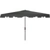 Safavieh PAT8300A Outdoor Zimmerman Navy and White 6’6″ x 10′ Rectangle Market UV Protected Umbrella(Black/White)