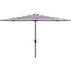 Safavieh PAT8304D Outdoor Iris Fashion Line Grey and White 6’6″ x 10′ Rectangle UV Protected Umbrella(Black/White)