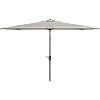 Safavieh PAT8304D Outdoor Iris Fashion Line Grey and White 6’6″ x 10′ Rectangle UV Protected Umbrella(Grey/White)
