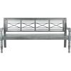 Safavieh Patio Collection Martin Adirondack Acacia Wood Bench, Ash Grey(Ash Grey)