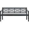 Safavieh Patio Collection Martin Adirondack Acacia Wood Bench, Ash Grey(Dark Slate Gray)