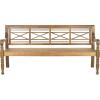 Safavieh Patio Collection Martin Adirondack Acacia Wood Bench, Ash Grey(Natural)