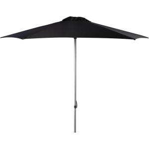 SAFAVIEH 9ft Outdoor Patio Umbrella, Round, Hurst Collection, Navy, Push up, UV Resistant for Deck, Backyard, Poolside (PAT8002C)(Black)