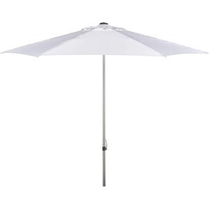 SAFAVIEH 9ft Outdoor Patio Umbrella, Round, Hurst Collection, Navy, Push up, UV Resistant for Deck, Backyard, Poolside (PAT8002C)(White)
