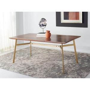 SAFAVIEH Couture Home Collection Dakota Wood Rectangle Kitchen Dining Room Table