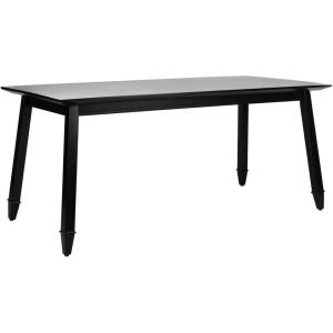 SAFAVIEH Home Collection Brayson Modern Black Rectangle Dining Table(Black)