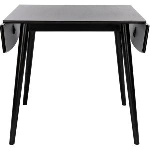 SAFAVIEH Home Collection Kaylee Drop Leaf Dining Room Table DTB1403B, Dark Grey(Matte Black)