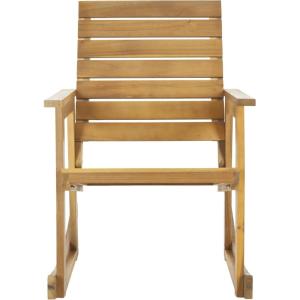 SAFAVIEH Outdoor Collection Alexei Ash Grey Rocking Chair(Teak)
