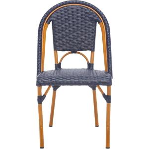 SAFAVIEH Outdoor Collection California Bistro Navy Side Chair Set of 2 (Fully Assembled)(Navy)