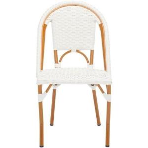 SAFAVIEH Outdoor Collection California Bistro Navy Side Chair Set of 2 (Fully Assembled)(White)