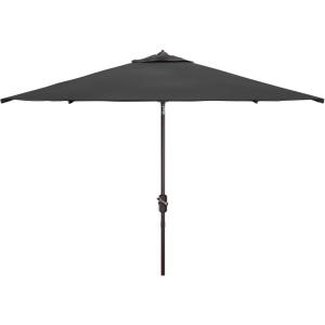 SAFAVIEH Outdoor Collection Kamen Navy 7 x 10 Ft Rectangular Auto Tilt UV Protected Umbrella(Black)