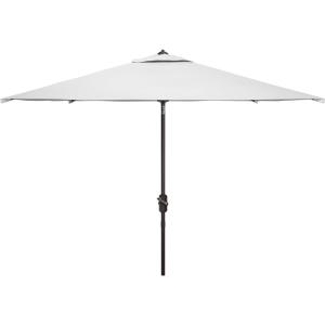 SAFAVIEH Outdoor Collection Kamen Navy 7 x 10 Ft Rectangular Auto Tilt UV Protected Umbrella(White)