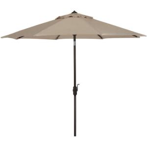 SAFAVIEH Outdoor Collection Ortega Auto Tilt Crank Umbrella(Beige)
