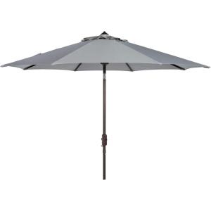 SAFAVIEH Outdoor Collection Ortega Auto Tilt Crank Umbrella(Gray)