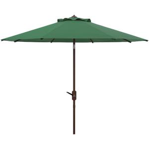 SAFAVIEH Outdoor Collection Ortega Auto Tilt Crank Umbrella(Hunter Green)