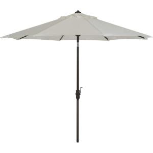 SAFAVIEH Outdoor Collection Ortega Auto Tilt Crank Umbrella(Natural)