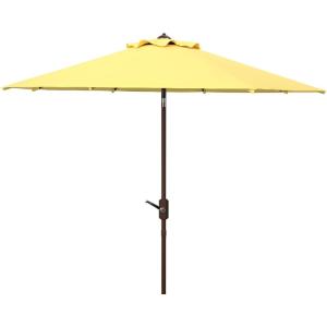 SAFAVIEH Outdoor Collection Ortega Auto Tilt Crank Umbrella(Yellow)