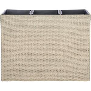 SAFAVIEH Outdoor Collection Rita Natural Woven Rectangular Flower Rack(Beige)