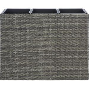 SAFAVIEH Outdoor Collection Rita Natural Woven Rectangular Flower Rack(Grey/Brown)