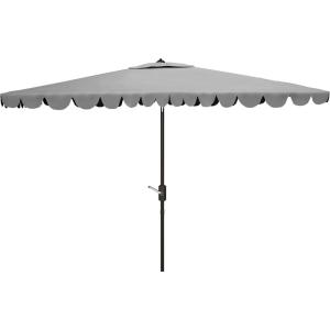 SAFAVIEH Outdoor Collection Venice Grey 7 x 10 Ft Rectangular Auto Tilt UV Protected Umbrella(Grey)
