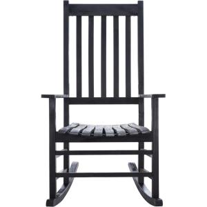 SAFAVIEH Outdoor Living Collection Shasta Rocking Chair(Black)