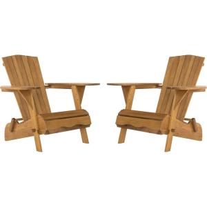 SAFAVIEH PAT7034A-SET2 Outdoor Collection Breetel Teak(Natural)