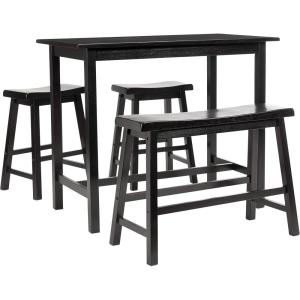 Safavieh American Homes Collection Galway Dark Espresso Oak 4-Piece Pub Set(Espresso)