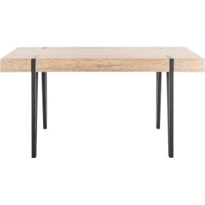Safavieh Home Alyssa Rustic Industrial Brown and Black Dining Table(Multi / Brown)