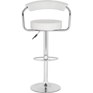 Safavieh Home Collection Angus White Adjustable Swivel Gas Lift 25.2-31.5-inch Bar Stool(White)