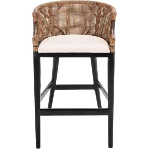 Safavieh Home Collection Brando Brown 28-inch Bar Stool(Brown/Black)