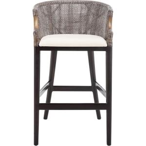Safavieh Home Collection Brando Brown 28-inch Bar Stool(Brown/White)