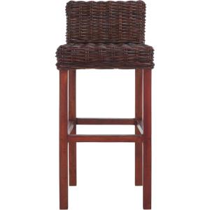 Safavieh Home Collection Cypress Cappuccino Wicker 30-inch Bar Stool(Crocus)