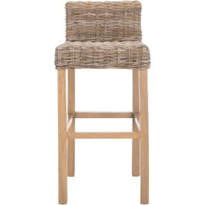 Safavieh Home Collection Cypress Cappuccino Wicker 30-inch Bar Stool(beige)