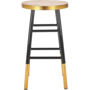 Safavieh Home Collection Emery Red and Dipped Gold Leaf 24-inch Counter Stool(Black / Gold)