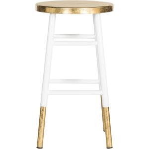 Safavieh Home Collection Emery Red and Dipped Gold Leaf 24-inch Counter Stool(White / Gold)