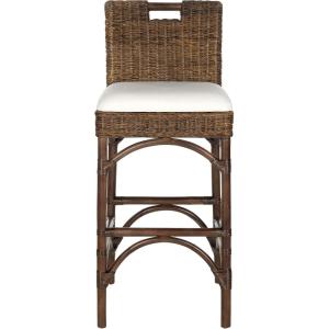 Safavieh Home Collection Fremont Natural Barstool(White/Brown)