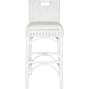 Safavieh Home Collection Fremont Natural Barstool(White/White)