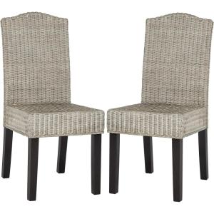 Safavieh Home Collection Odette Grey Wicker Dining Chair(Antique / Grey)
