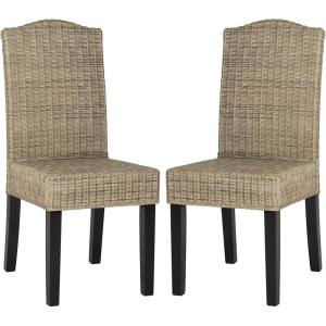 Safavieh Home Collection Odette Grey Wicker Dining Chair(Grey)